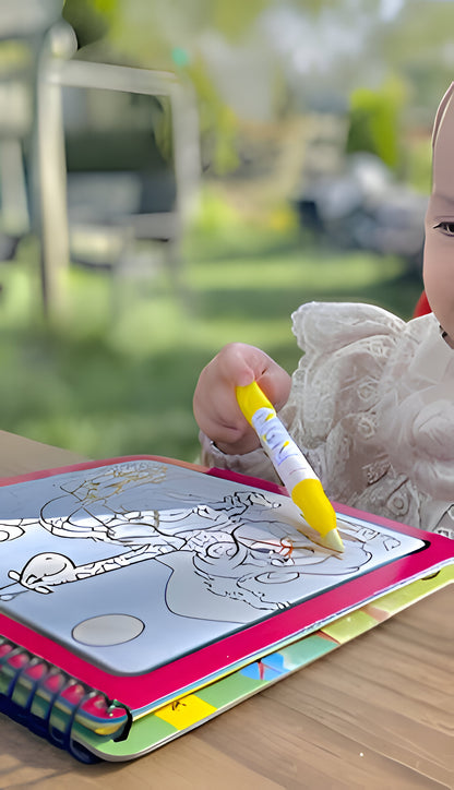 Sadece Su ile Boyanan Sihirli Aktivite Kitabı Boya Yok • Kir Yok • Eğlence Çok (Hediye Kalemli)