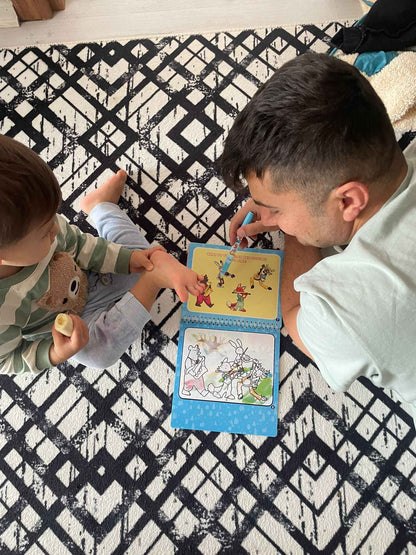Sadece Su ile Boyanan Sihirli Aktivite Kitabı Boya Yok • Kir Yok • Eğlence Çok (Hediye Kalemli)