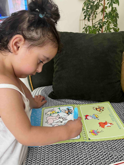 Sadece Su ile Boyanan Sihirli Aktivite Kitabı Boya Yok • Kir Yok • Eğlence Çok (Hediye Kalemli)