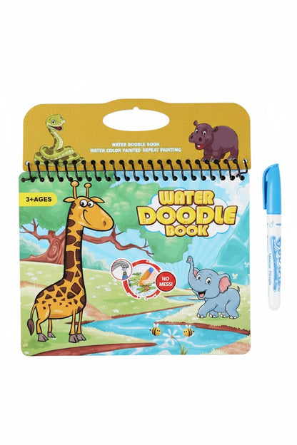 Sadece Su ile Boyanan Sihirli Aktivite Kitabı Boya Yok • Kir Yok • Eğlence Çok (Hediye Kalemli)